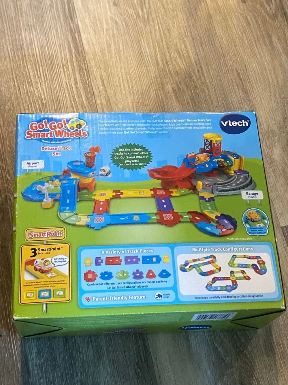 New VTech Go! Go! Smart Wheels Deluxe Track Set 30 Piece Tracks 3 Smart Points